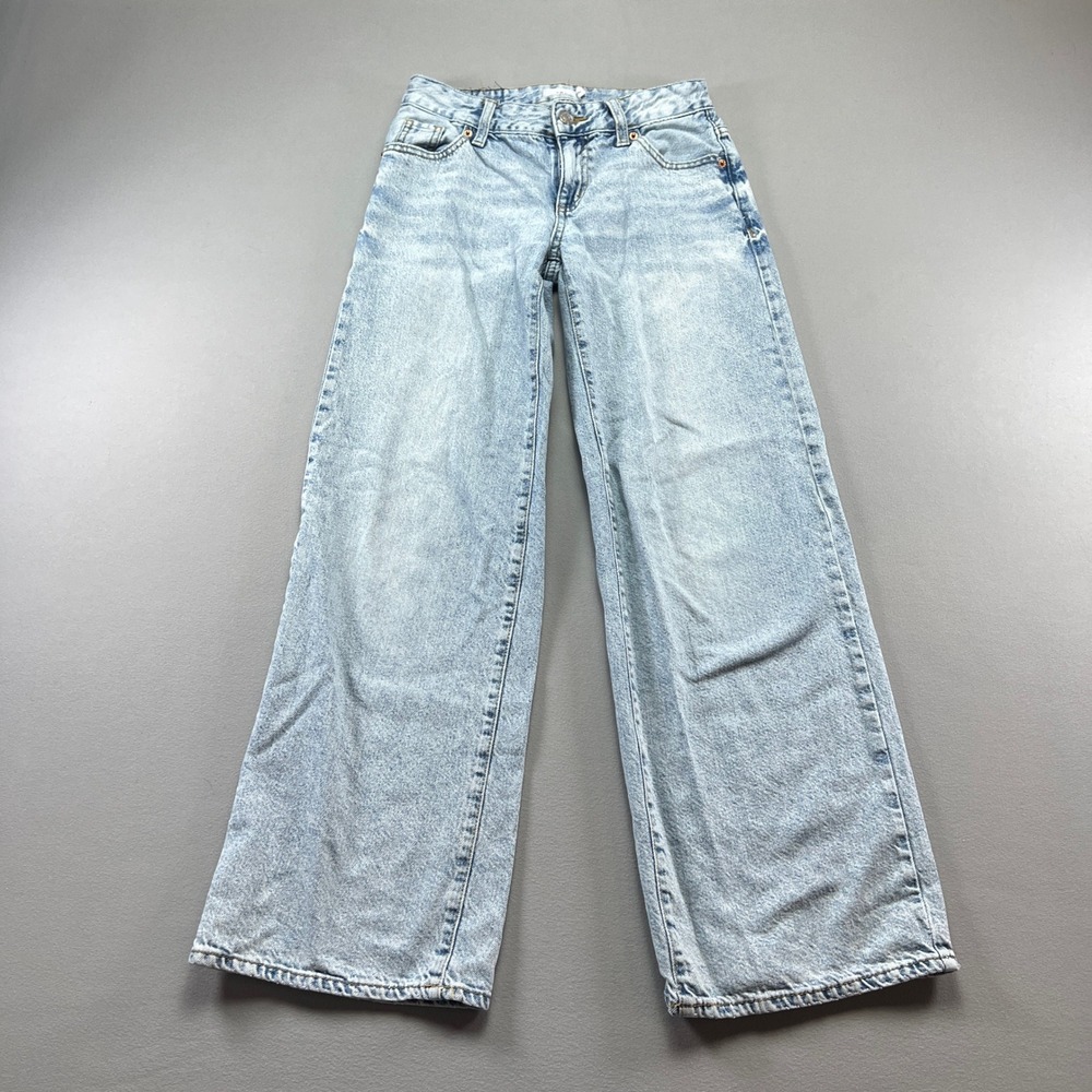 S.O.N.G. Jeans Womens 00/23 Blue Denim Cotton Wide Leg 5 Pockets Light Wash